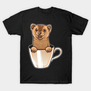 Cute Ferret In A Cup |Ferret Mom Dad |Ferret Gifts |Ferret T-Shirt